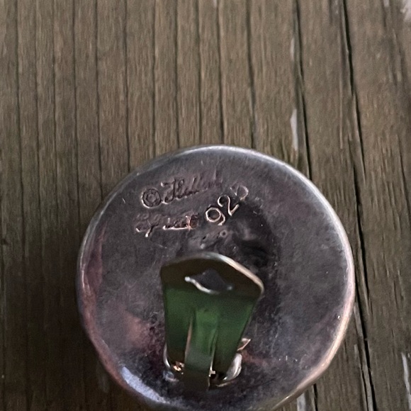 Hillel Efrat Modernist Large Hollow Sterling Silver Clip On Earrings - Picture 11 of 12